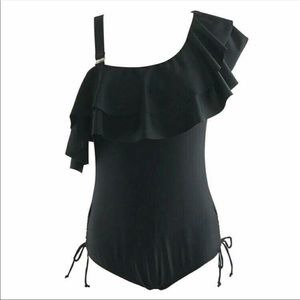 Ruffle plus size one piece bathing suit